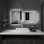 Badrumsspegel Väggspegel Silver av Glas för Badrum LED Belysning med Touch och Anti-Imma Ø 60 cm