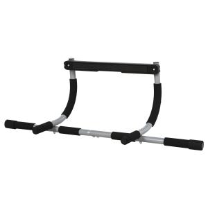 Pull-Up Bar Multifunktionell Träningshållare Dörrstång Stål med Skumhandtag för Fitness Hemma Svart Grå 92 X 40 X 17 Cm