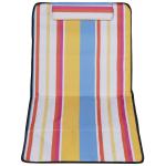 Strandmatta Strandstolar Set med 2 Flerfärgad av Stål och Tyg för Strand och Pool Hopfällbar Madrass med Kuddar 134 x 48 x 43 cm