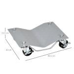 Trolleydomkraft 2-Pack Manöverhjälp för Däckbyte Domkraft 4 Hjul för Bil och Verkstad Grå 40,5 X 30 X 13,5 Cm