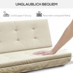 Dyna till Hammock 3-Sits, Bekväm Sittdyna med Ryggstöd och Sidokuddar, Mjuk Stoppning för Trädgårdsgunga, Beige, 170 cm