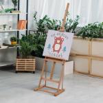 Staffli Studio Staffli Bokträ Höjd- och Vinkeljusterbar med Förvaringsfack Natur 53 X 50,5 X 171-230 Cm