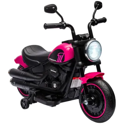 Elmotorcykel Elbil för Barn Rosa av Metall och Plast