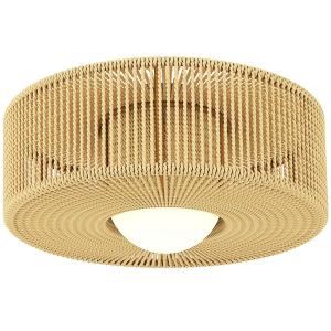 Taklampa Boho Beige Hamparep och Metall för Vardagsrum och Sovrum Rund Takarmatur i Naturlig Stil G9 Sockel Dekorativ Belysning