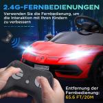 Elbil för Barn Lamborghini Aventador med Vingdörrar och Musik för Lek Hållbar och Säker Röd Plast 3–5 År