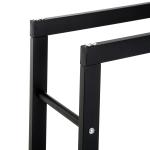 Vedställ Vedhållare 100 Kg Stål Kompakt Vedförvaring för Hemmet Svart 60 X 25 X 100 Cm