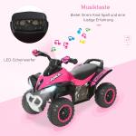 Åkande Bil Barnfordon Pedaldriven Lätt Musik för 18-36 Månader Plast och Stål Rosa 67,5 X 38 X 44 Cm