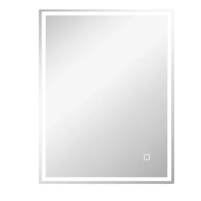 Badrumsspegel med LED-Belysning 90 x 70 cm, Silver