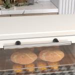 Miniugn Bordsugn med Grillgaller Krämvit av Rostfritt Stål för Kök Liten Ugn med Timer och Bakplåt 9 l 750 W
