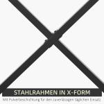 Bordsben i Stål X-Form 2-Pack, Robusta Bordsunderreden för DIY-Projekt, Modern Design för Matbord och Skrivbord, Svart, 72 cm