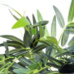Konstgjord Växt Bambu Grön av Plast och Tyg för Vardagsrum Dekorativt Träd med Plantering Naturlig Look Lättskött 180 cm
