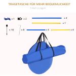 Agility Träningsset Blå Gul PE och Polyester för Hundsport Slalom Häck och Tunnel för Aktiva Hundar