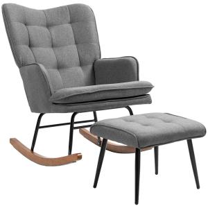 Kontorsstol Skrivbordsstol Ljusgrå av Tyg och Metall för Kontor Ergonomisk med Justerbart Ryggstöd och Liggfunktion