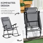 Gungstol för Utomhusbruk med Hopfällbar Design och Huvudkudde för Trädgård Hållbar och Stabil Ljusgrå Metall för Avkoppling upp till 120 kg
