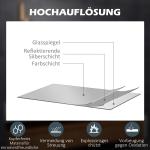 Badrumsspegel Väggspegel Silver av Glas för Badrum LED Belysning med Touch och Anti-Imma Ø 60 cm