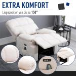 Massagestol med Uppresningshjälp, Elektrisk Relaxfåtölj med Värmefunktion, Justerbar Vilostol med Fjärrkontroll, Plysch