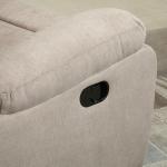 Relaxstol Enkel Soffa Solstol med 150° Lutning TV-Stol Linnelook Beige 97 X 96 X 105,5 Cm