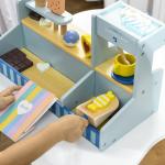 Leksakskök Glassbar Flerfärgad av Trä för Barn 2-5 År Kreativ Leksak med Kökstillbehör Rolig Lek