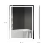 LED-badrumsspegel med Touch Switch, Vit