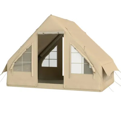 Campingtält Uppblåsbart Tält för 3 Personer Beige av Oxford