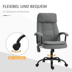 Massagekontorsstol Ergonomisk Skrivbordsstol Spelstol Höjdjusterbar Grå