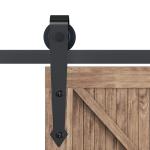 Skjutdörrsskena i Metall, 2 m, Max. 100 kg Lastkapacitet, Brun