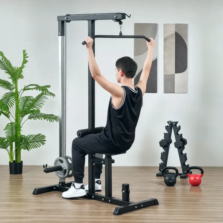 Multigym med Justerbar Sits och Kabeldrag 107x120x190 cm