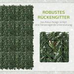 Konstgjord Växtvägg 12-Pack, Dekorativ Häckpanel med Rhododendronblad, Insynsskydd för Balkong och Trädgård, Grön/Röd, 50 x 50 cm
