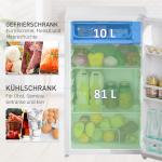 Minikylskåp Prisvärd Vit Stål för Kontor och Sovrum med Frysfack och Justerbara Hyllor Tyst Gång och Kompakt Design för Hemmet 91 L