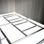 Rymlig Redskapsbod Metall Stor Trädgårdsbod med Grundram Väderbeständigt Förråd Mörkgrå 340 X 386 X 200 Cm