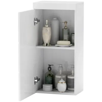 Väggskåp Badrumsskåp med Dörr Vit 37,2 x 24,5 x 76,8 cm