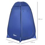 Pop-up Toalett- och Duschtält, Portabelt Omklädningsrum för Camping, Smidigt Insynsskydd med Väska, Mörkblå, 120 x 120 x 190 cm