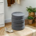 Rund Pall i Teddyfleece upp till 120 kg, Mörkgrå, Ø40x45 cm