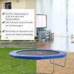 Trampolintillbehör Kantskydd Blå PVC och Skum för Studsmatta Säkerhetsnät och Stege Väderbeständigt 244 Cm