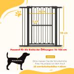 Trappgrind utan Borrning, Säkerhetsgrind för Hund 76-104 cm