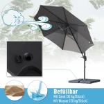 Parasollvikt 4-Pack 51 X 51 X 12 Cm upp till 130 Kg Kan Fyllas med Sand eller Vatten HDPE Plast Svart