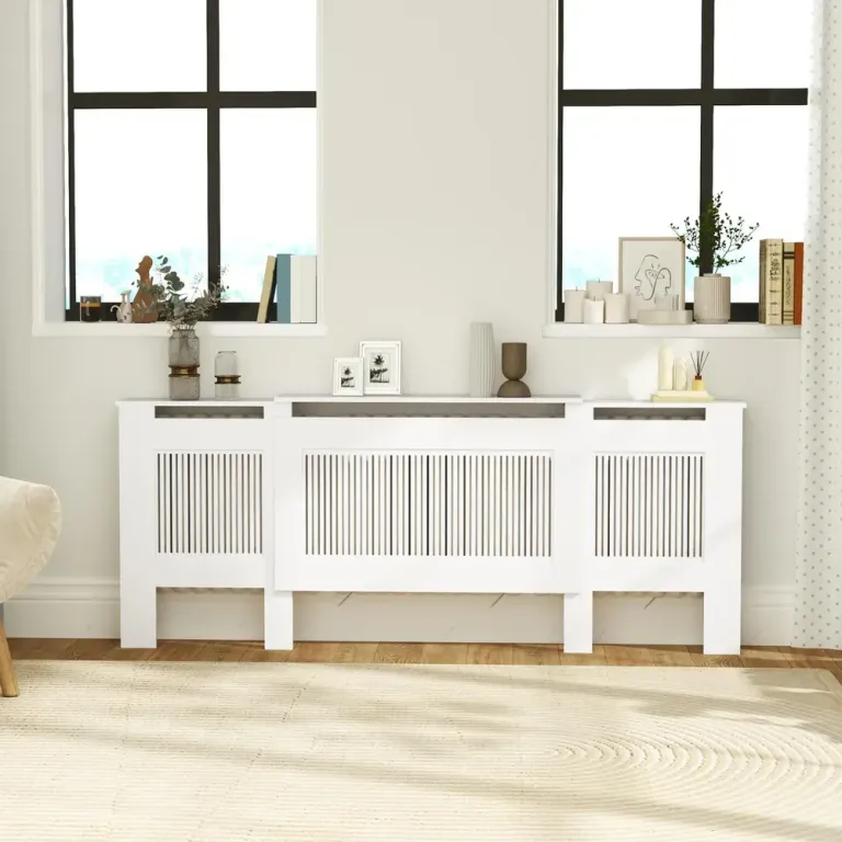 Justerbart Elementskydd med Hylla 125-201 x 19 x 81,5 cm