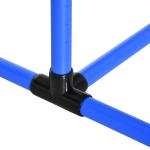 Agilityset för Hundar 4 Häckstänger 2 Slalomstänger och 4 Markstänger Höjdjusterbara Blå Plast 99 X 65 X 94 Cm