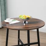 Matbord Köksbord Brun av Trä och Stål för Matsal och Kök Kvadratiskt Vardagsrumsbord Modern Design för 4 Personer 80 x 80 x 76 cm