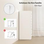 Byrå med 5 Lådor Vit Spånskiva för Sovrum och Hall Förvaringsskåp för Kläder Modern och Enkel Design Rymlig Organisator