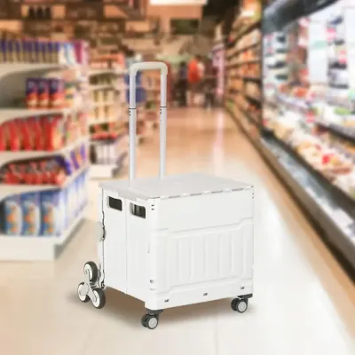 Shoppingvagn Dramatenvagn Vit av Plast och Metall