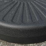 Rund Parasollfot i Cement, Stabilt Paraplystativ för Trädgårdsparasoll, Passar Stångdiameter 38-48 mm, Svart, 51 cm, 22 kg