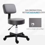 Kontorsstol Datorstol Svart av Konstläder och Metall för Hemmakontor Ergonomisk med Liggfunktion och Vridbar