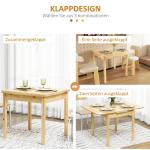 Utbyggbart Fällbord Matbord Natur av Trä för 2-4 Personer Perfekt för Kök och Små Utrymmen Praktisk Design 120 x 80 x 75 cm