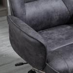 Ergonomisk Kontorsstol XXL, Robust Skrivbordsstol med Vippfunktion, Bekväm Arbetsstol för Tung Belastning, Grå, 120 kg
