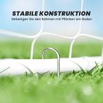 Fotbollsmål Stabil Vit för Trädgård och Träning Robust Konstruktion med Markförankring och UV-Skydd för Barn och Unga