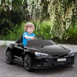 Elektrisk Bil Audi RS e-tron GT för Barn, Licensierad Leksaksbil med Fjärrkontroll, Rolig Körupplevelse med Musik, Svart, 3-5 år