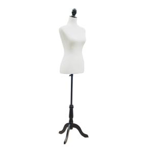 Skyltdocka Torso, Kläddocka för Fönster, Skum, Trä och Metall, Vit