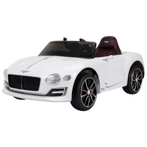 Barnbil Elbil Bentley GT Licensierad med Fjärrkontroll och 2 X 390 Motorer Lyxig Leksak Vit 108 X 60 X 43 Cm
