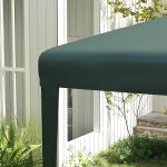 Paviljong med Klicksystem och Rostfri Ram för Snabbt Uppställ i Trädgård Hållbar och Stabil Mörkgrön Polyester och Stål 2,7 x 2,7 m